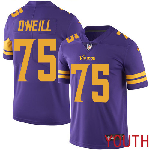 Minnesota Vikings 75 Limited Brian O Neill Purple Nike NFL Youth Jersey Rush Vapor Untouchable